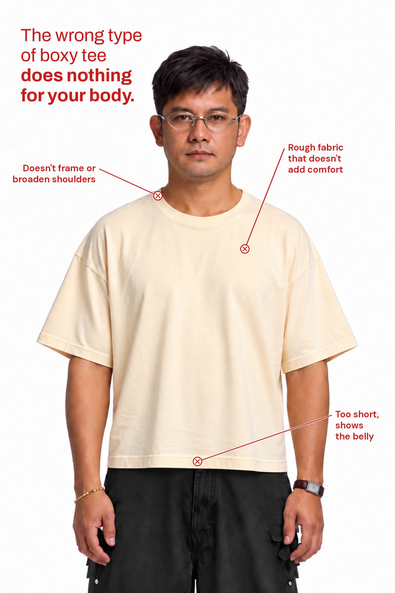Skinny fat: Oversized tee