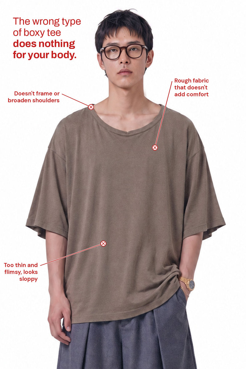 skinny: Oversized tee